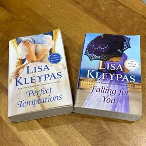 Set of 2, Lisa Kleypas, used, paperback, romance books. 2 stories in each book.